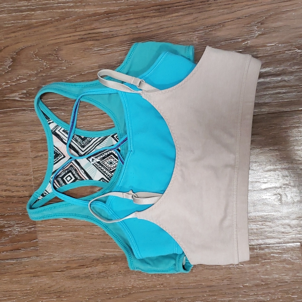 (10) Ivivva Athletica by Lululemon Bundle of 3 Girl's Sports Bras Athleisure